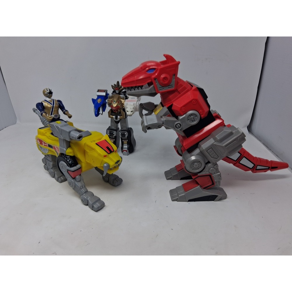 Power Rangers Lot Gold Samurai Ranger Wild Force Megazord Zord Figures - Picture 9 of 16